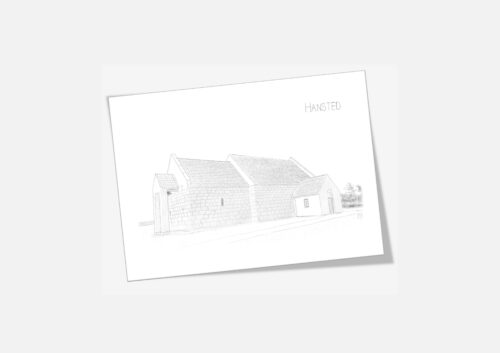 Varebillede Hansted Kirke kort