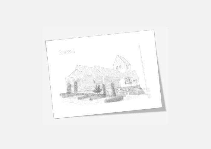 Varebillede Sjørring Kirke kort
