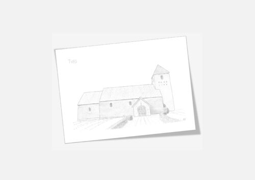 Varebillede Tved Kirke kort