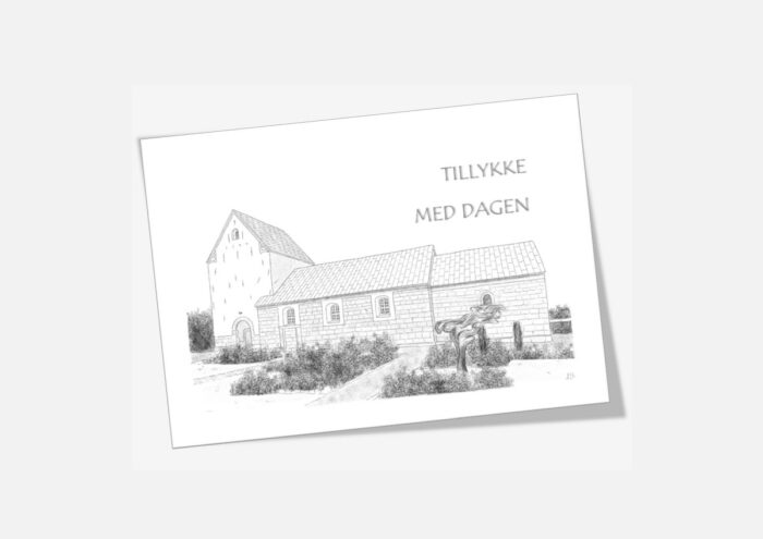 Ovtrup Kirke, Mors - telegram håndtegnet af Kreative Lise