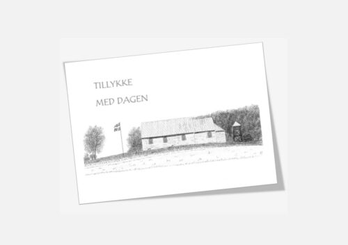 Vang Kirke telegram håndtegnet af Kreative Lise